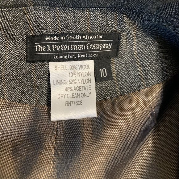 J Peterman Coat Vintage Womens Size 10 Wool Below Knee Button Up Notch Collar - Picture 11 of 11